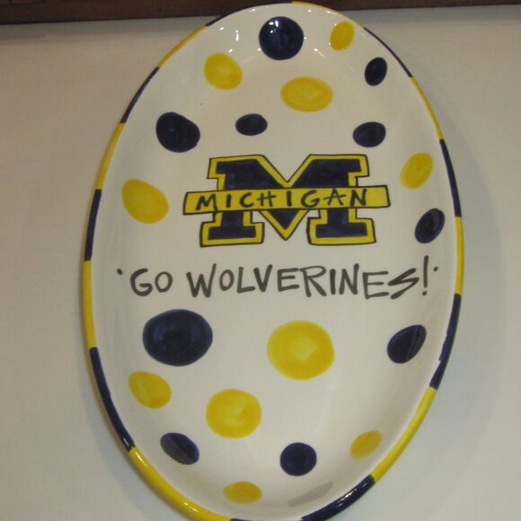 T Cabells Too Other - T Cabells University of Michigan Oval Dish